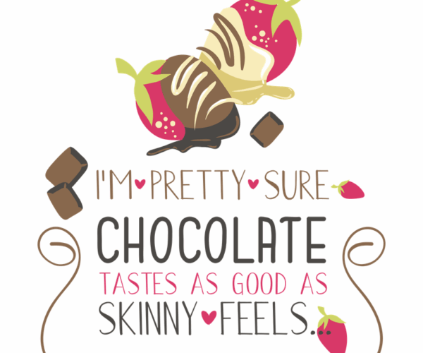 Chocolate Strawberries - Skinny Feels Quote