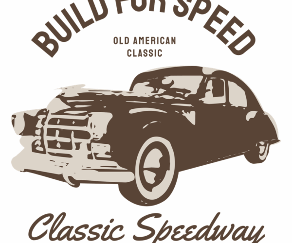 Classic Speedway Car - Vintage Style