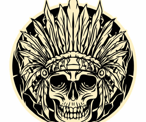 Tribal Skull - Headdress Motif