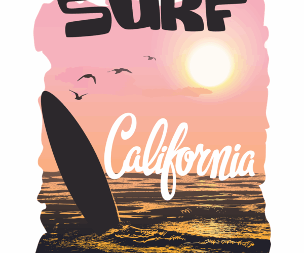 California Surf Scene - Sunset Waves