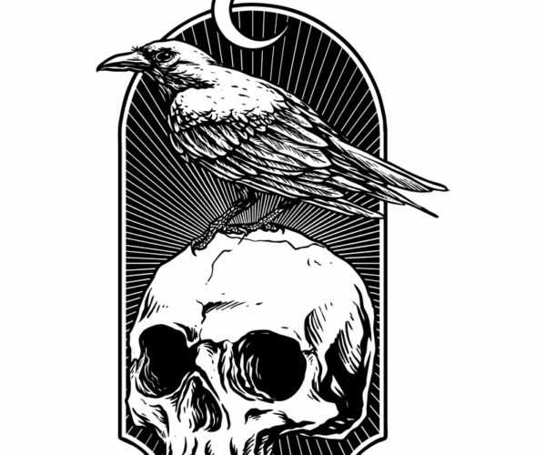 Raven's Requiem - Gothic Skull Scene