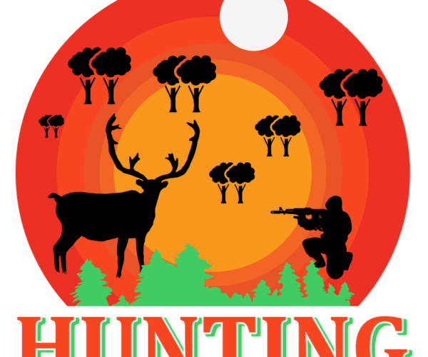 Hunting Scene - Sunset Silhouette