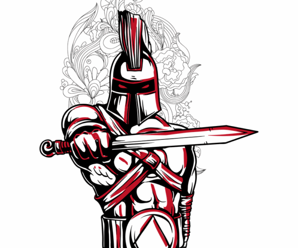 Spartan Warrior - Detailed Illustration