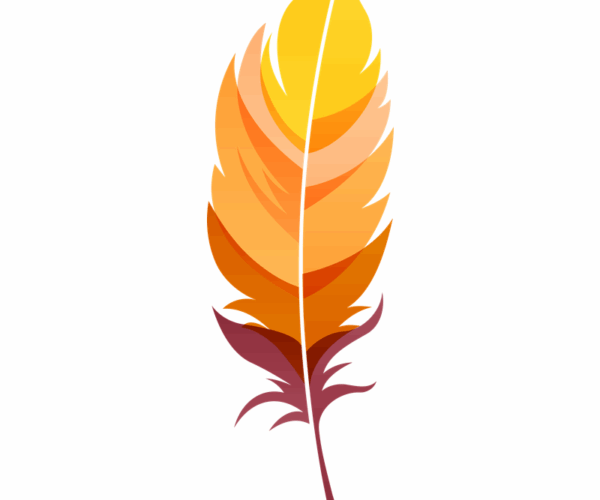 Decorative Feather - Autumn Hues