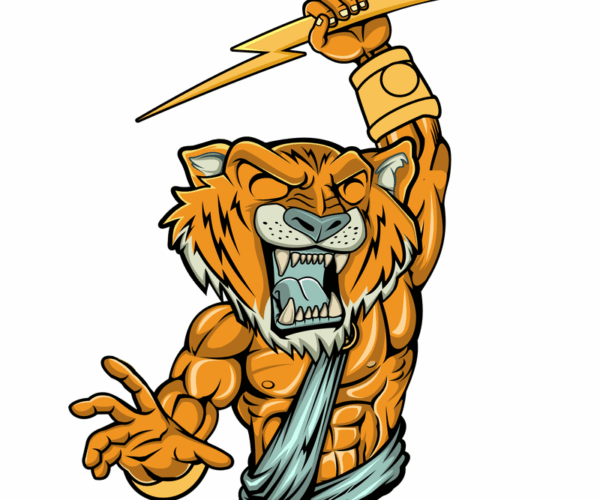 Tiger God - With Lightning Bolt