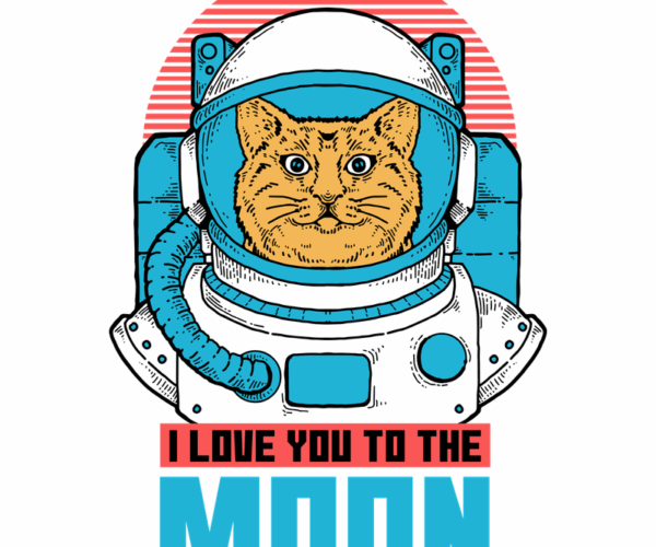 Astronaut Cat - Lunar Love