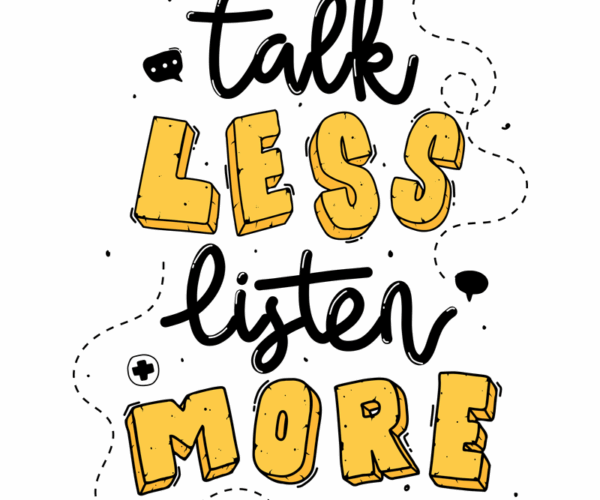 Motivational Typography - Less Talk, More Listen