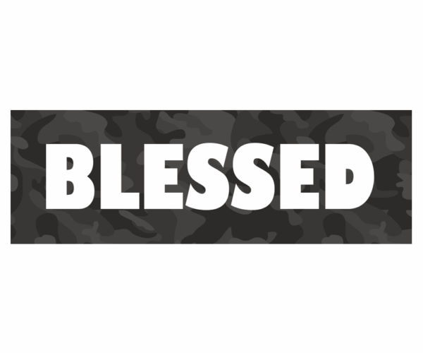 Blessed - Camo Word Art