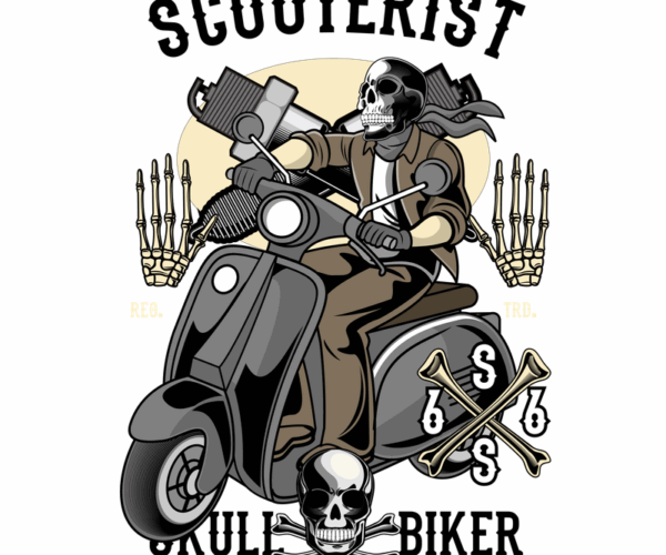 Scooter Skeleton - Biker Gang Edition