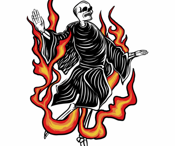 Flaming Skeleton - Monastic Fury