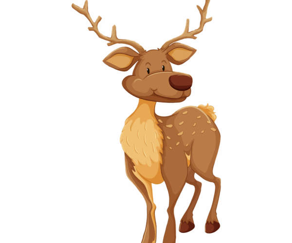 Cartoon Reindeer - Whimsical Wildlife