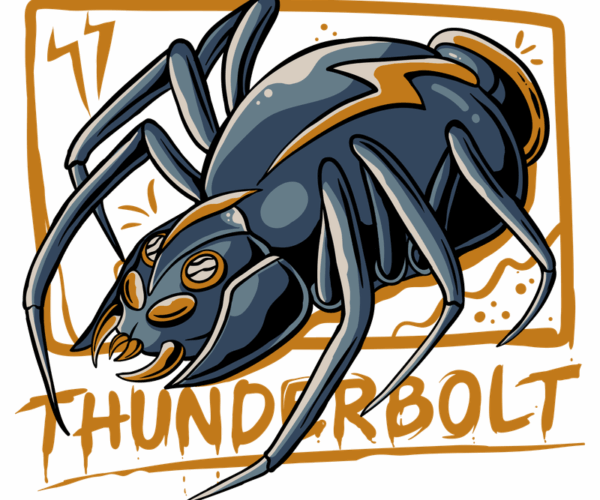 Thunderbolt Spider - Electric Arachnid Emblem