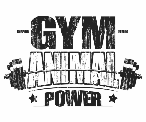 Gym Animal Power - Grungy Motivational Design
