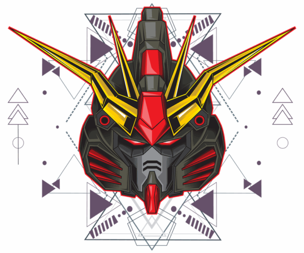Gundam Head - Geometric Fusion