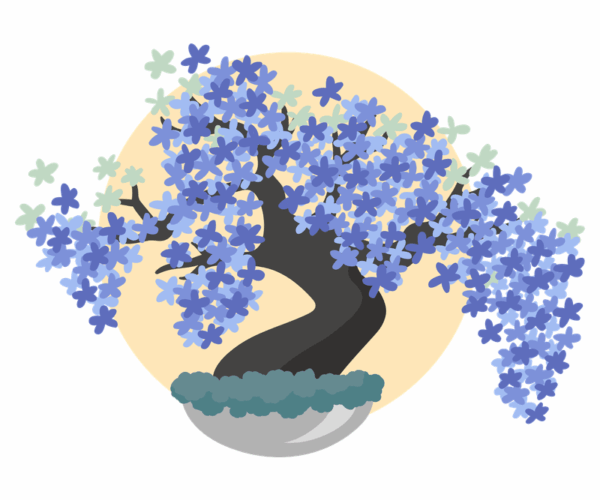 Floral Bonsai - Serene Bloom Design