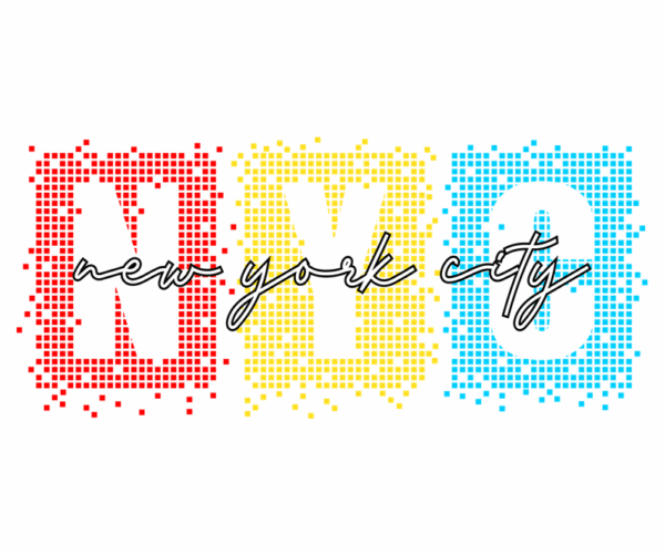 Pixel NYC - Cityscape Typographic Design