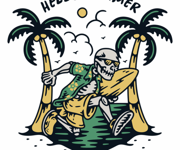 Surfer Skeleton - Summer Vibe