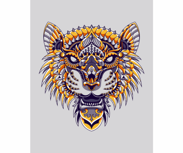 Ornamental Feline - Geometric Beast