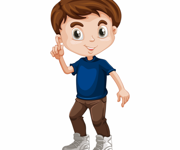 Energetic Boy - Expressive Pose