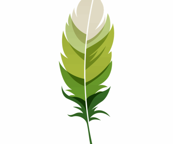 Feather - Green Ombre