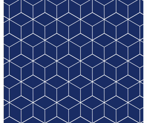 Geometric Cubes - Minimalist Navy