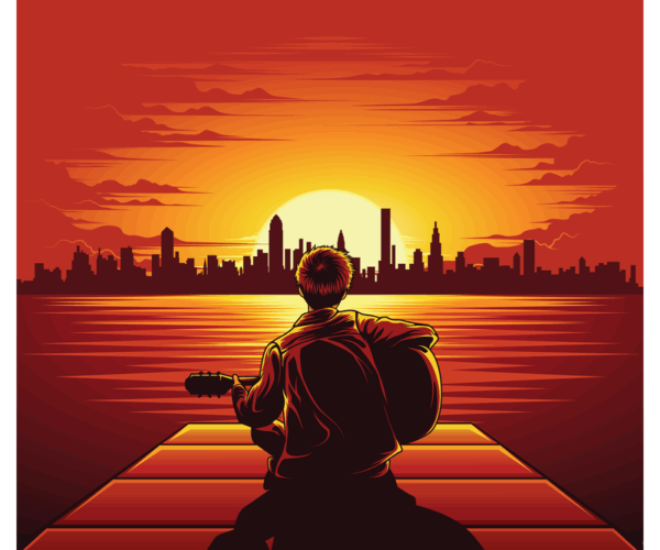 Sunset Serenade - Riverside Musician