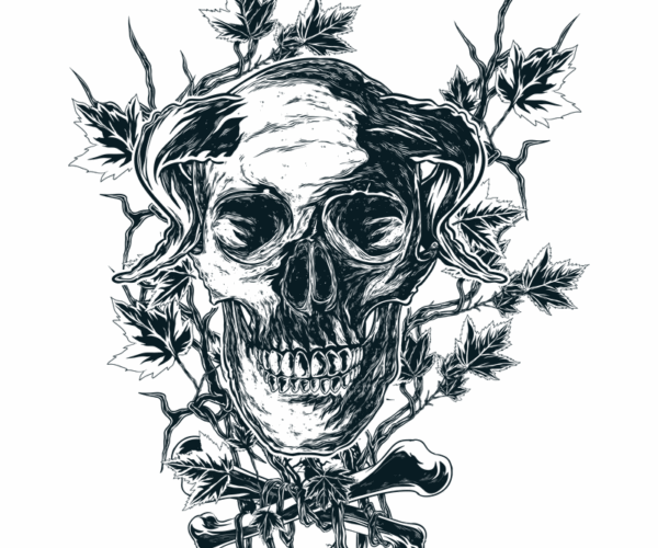 Skull Vine - Gothic Horror Art
