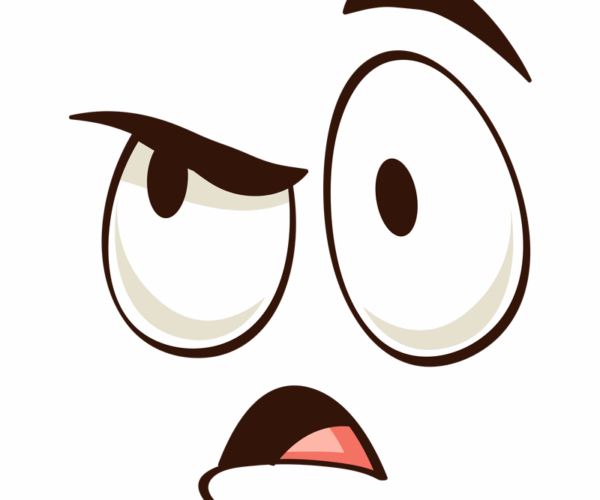 Cartoon Face - Suspicious Expression