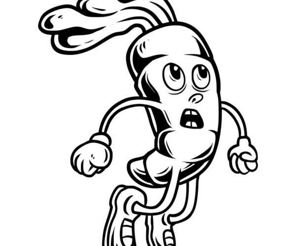 Cartoon Paintbrush - Scared Runaway