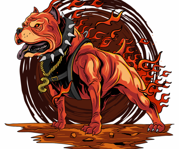 Fiery Pitbull - Raging Hot Design