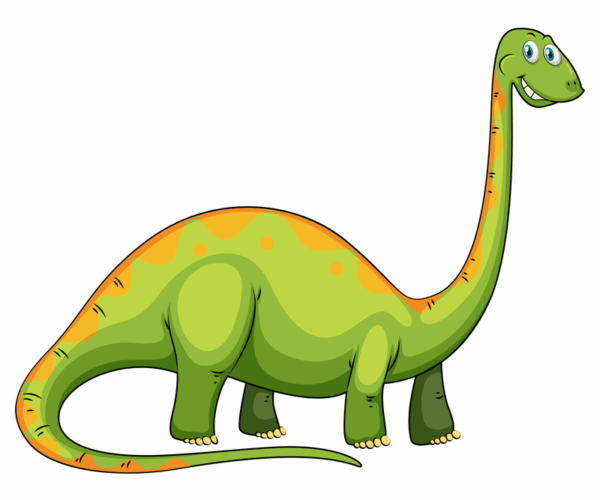 Cartoon Dinosaur - Friendly Herbivore