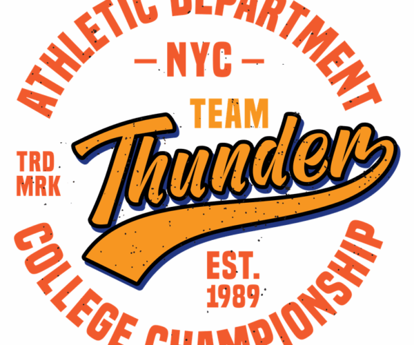 Thunder Team - Vintage Sports Emblem