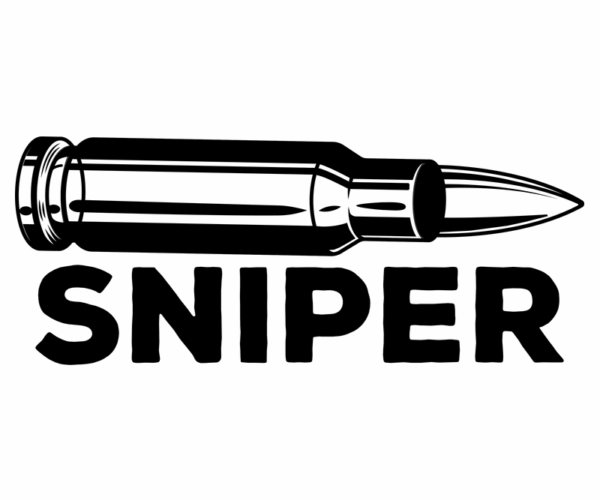 Sniper Bullet - Typography Graphic