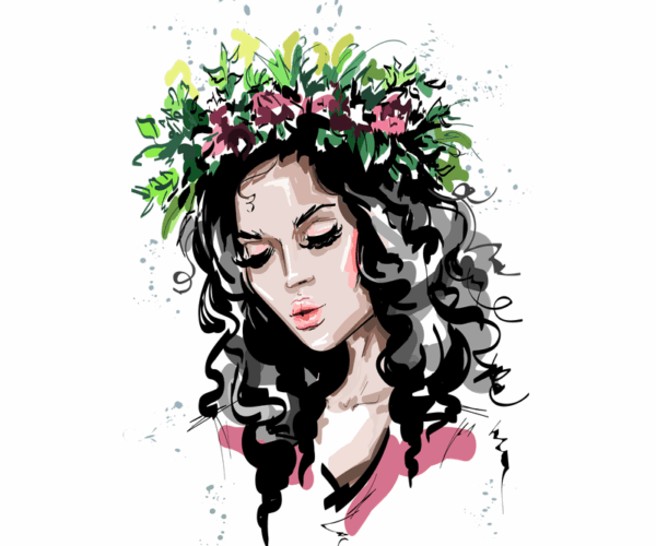 Floral Crown - Artistic Portrait