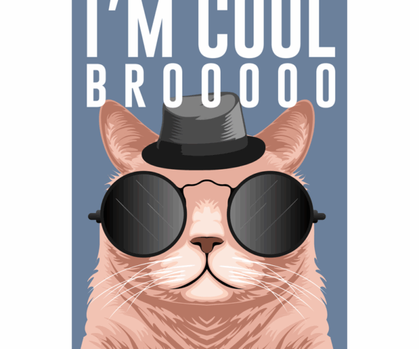 Cool Cat Bro - Shaded Style Design