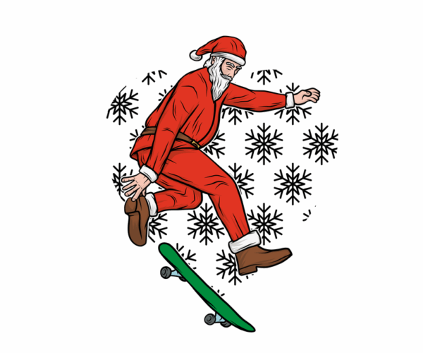 Skater Santa - Holiday Fun