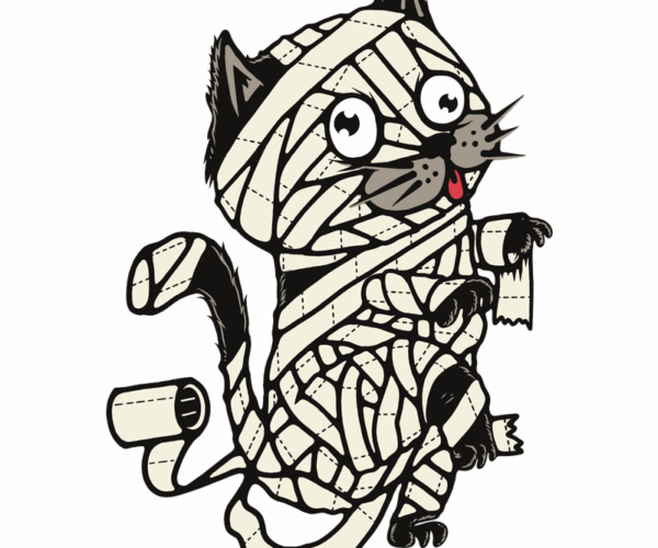 Mummy Cat - Halloween Mischief