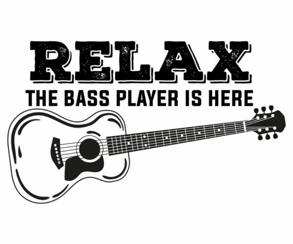 The Bass Player - Guitar Typography