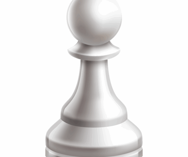 White Pawn - Chess Piece Art