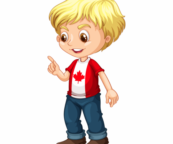 Canadian Boy - Cartoon Patriot