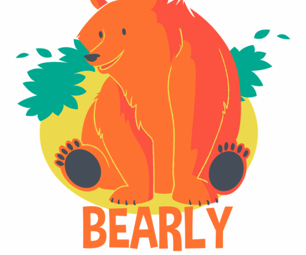 Bearly Dressed - Cartoon Mascot