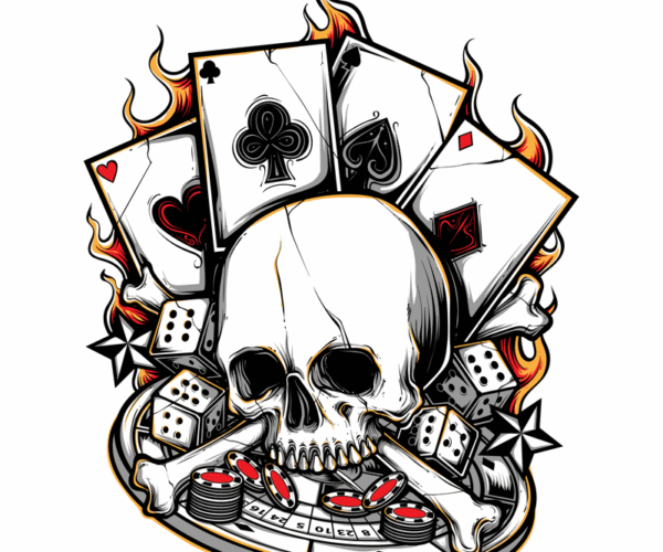 Gambler's Ruin - Flaming Skull