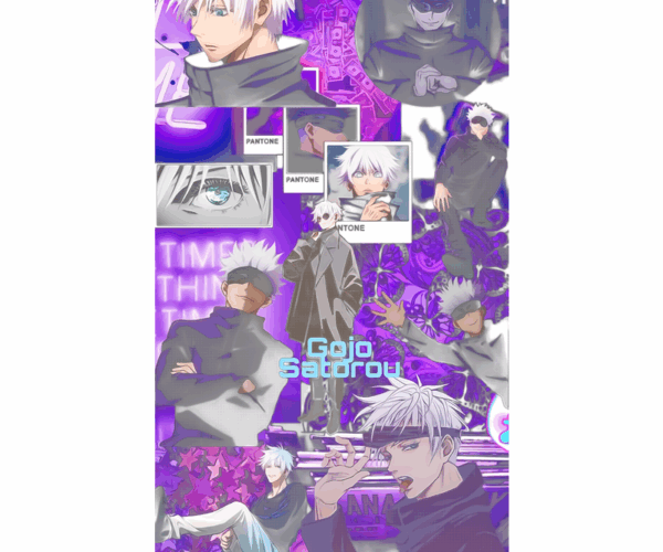 Gojo Satoru - Purple Aesthetic Collage