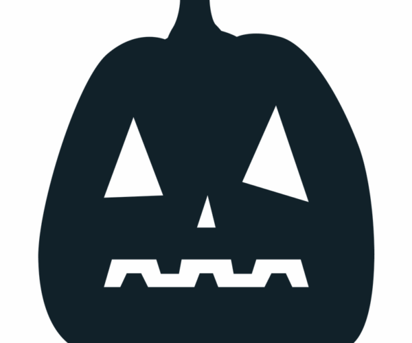 Spooky Jack-o'-Lantern - Simple Silhouette