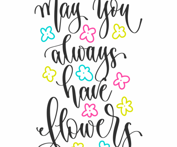 Floral Wishes - Colorful Typography