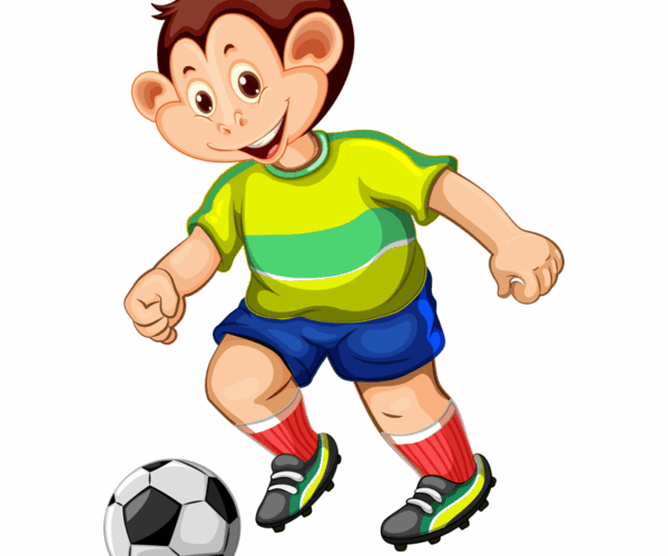 Monkey Soccer Star - Youthful Athlete
