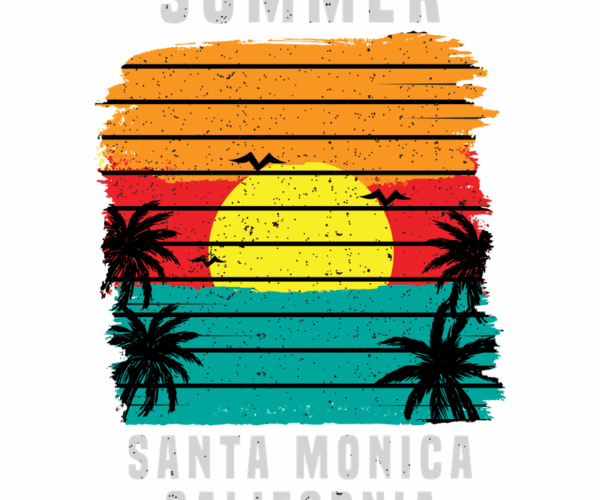Santa Monica Summer - Beach Sunset Scene