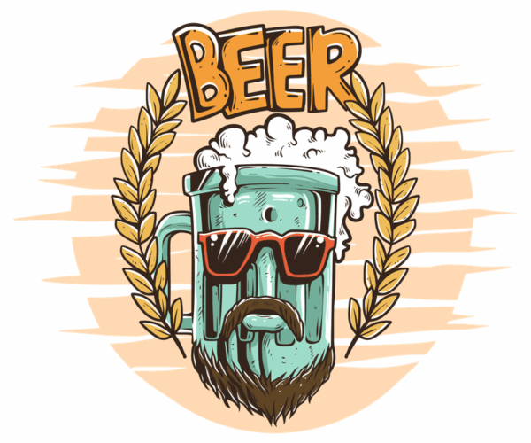Cool Beer Mug - Bearded Brew Dude