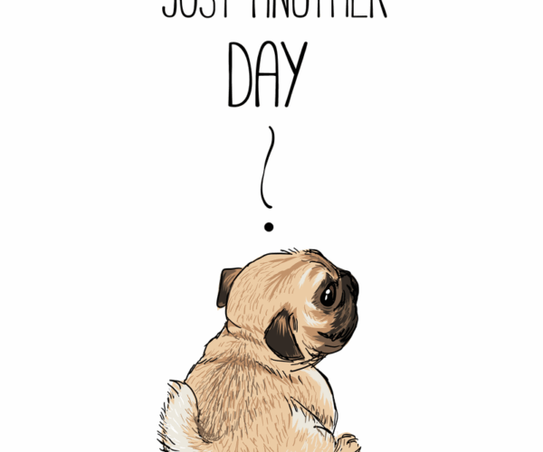 Pensive Pug + Deep Thoughts