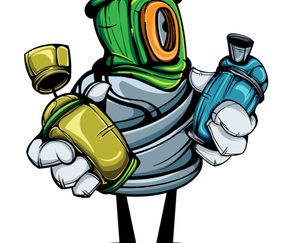 Graffiti Artist - Spray Paint Mascot